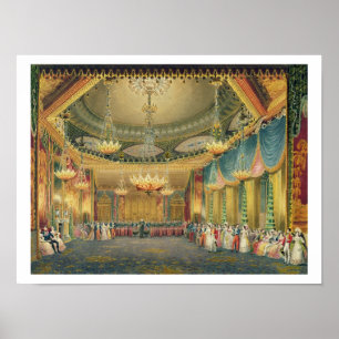 The Music Room, from 'Views of the Royal Pavilion, Poster