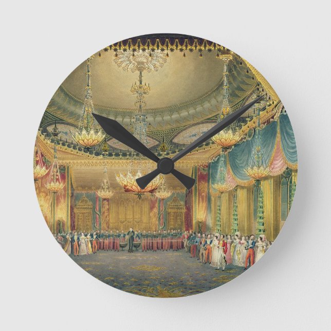 The Music Room, from 'Views of the Royal Pavilion, Round Clock (Front)