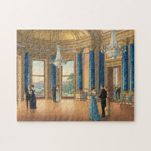 The Music Room of Buckingham Japanese Woodblock Pr Jigsaw Puzzle