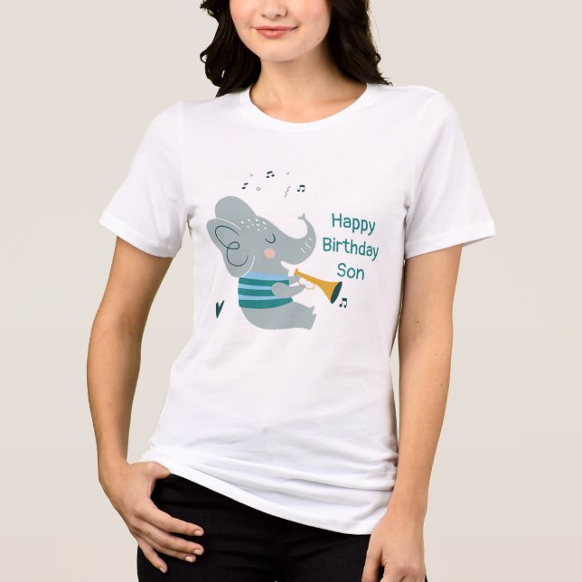 The Musical Elephant Tri-Blend Shirt (Front)