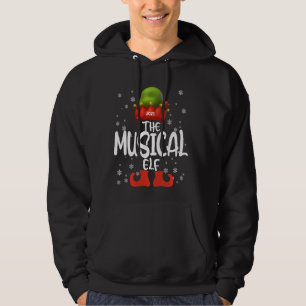 The Musical Elf Family Matching Christmas Funny Pj Hoodie
