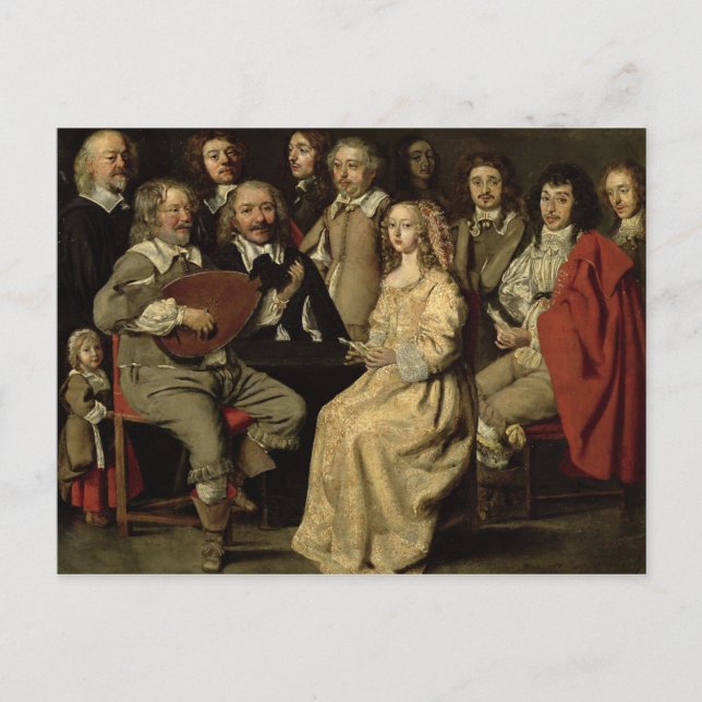 The Musical Reunion, 1642 Postcard (Front)