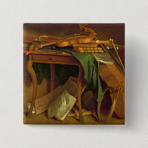 The Musician's Table, c.1760 15 Cm Square Badge