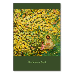 The Mustard Seed Parable prayer card