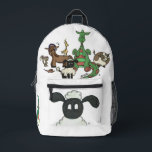 "The Mustard Seeds" Backpack<br><div class="desc">"The Mustard Seeds" Backpack,  featuring all the characters and a scripture verse.</div>