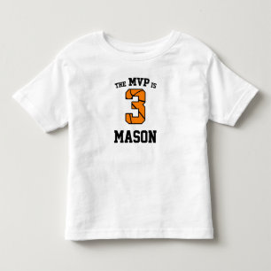 The MVP is 3 Basketball Sports Three 3rd Birthday Toddler T-Shirt