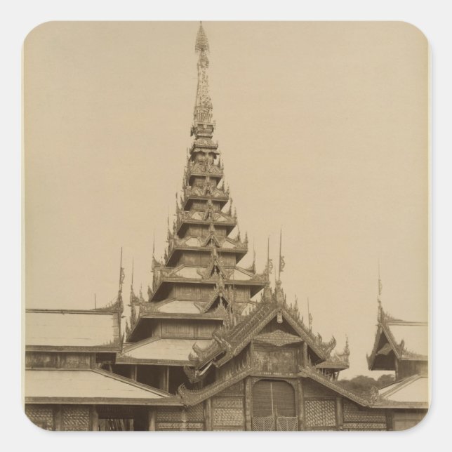 The Myei-nan or Main Audience Hall Square Sticker (Front)