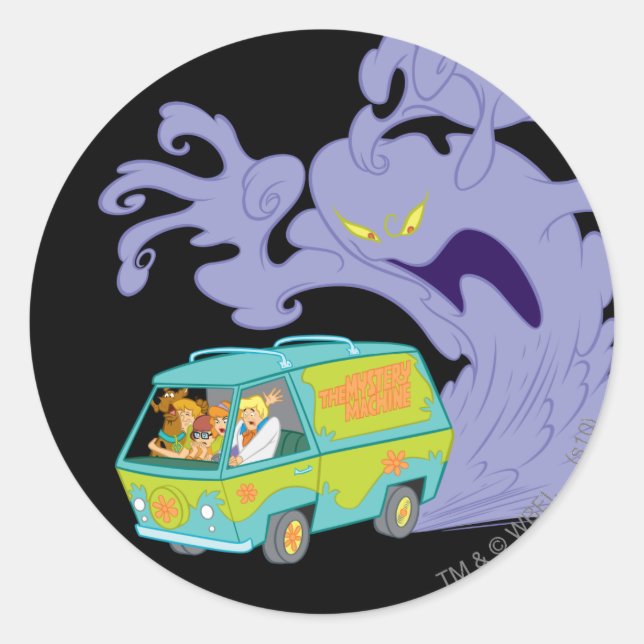 The Mystery Machine Escape Classic Round Sticker (Front)