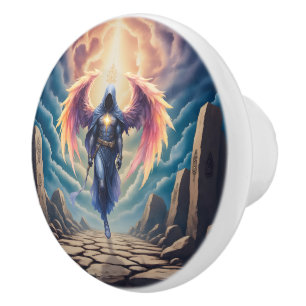The Mystic Guardian of Hope Ceramic Knob