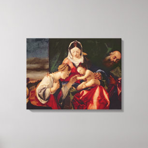 The Mystic Marriage of Saint Catherine, 1505/8 Canvas Print