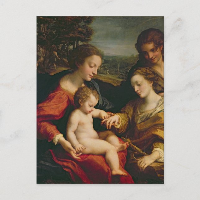 The Mystic Marriage of St. Catherine of Postcard (Front)