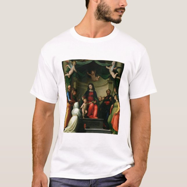 The Mystic Marriage of St. Catherine of Siena with T-Shirt (Front)