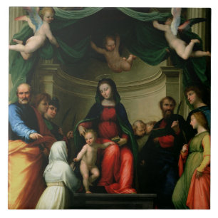 The Mystic Marriage of St. Catherine of Siena with Tile