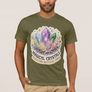 The Mystic Prism Enchanted Crystal Cluster Graph T-Shirt