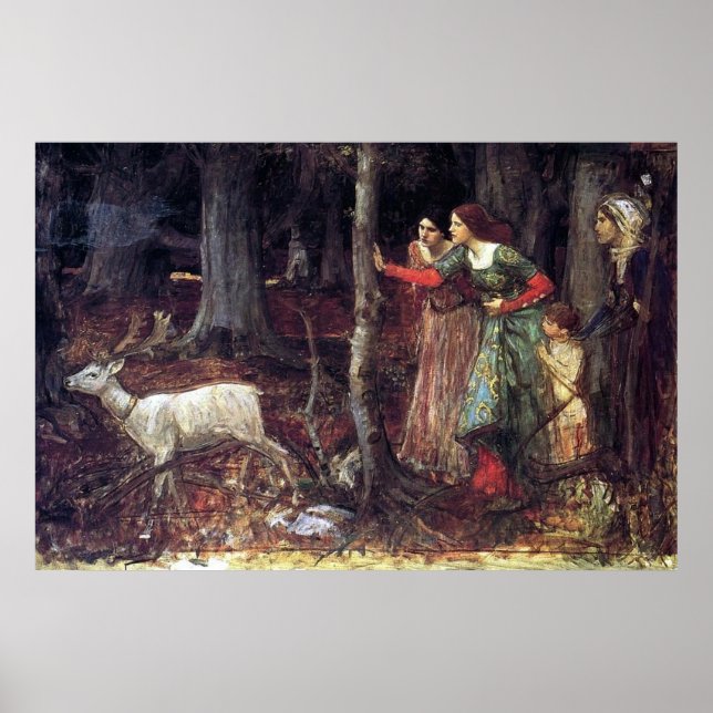 The Mystic Wood by John William Waterhouse Poster (Front)