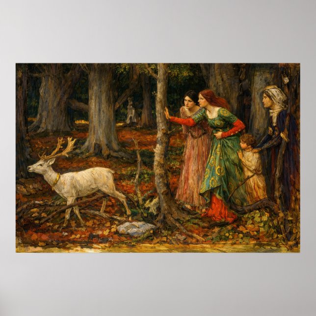 The Mystic Wood by John William Waterhouse Poster (Front)