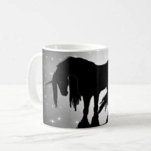 The Mystical Black Unicorn (hazy moon) Coffee Mug
