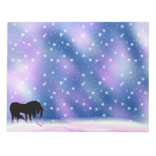 The Mystical Black Unicorn (Let It Snow) Notepad