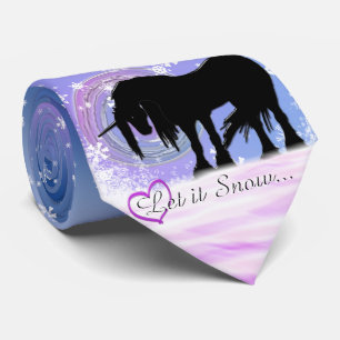 The Mystical Black Unicorn (Let It Snow) Tie
