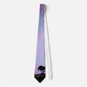 The Mystical Black Unicorn (Pastel Swirl) Tie