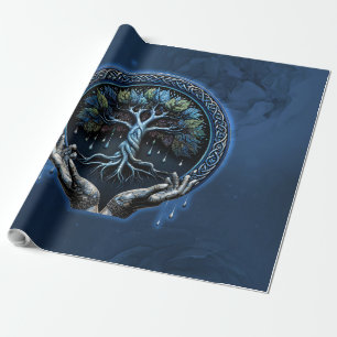 The mystical Celtic Tree of Life Wrapping Paper