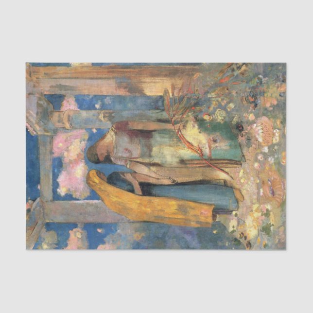 The Mystical Conversation by Odilon Redon Tissue Paper (Front)