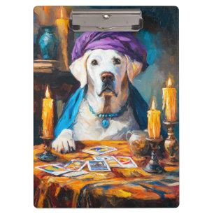 The Mystical Pooch   Funny Fortuneteller Dog Clipboard