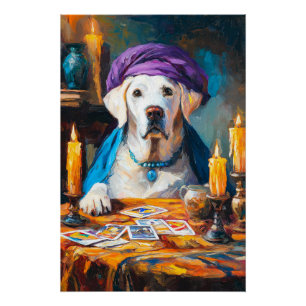 The Mystical Pooch Funny Fortuneteller Dog Poster