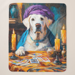 The Mystical Pooch Funny Fortuneteller Dog Sherpa Blanket