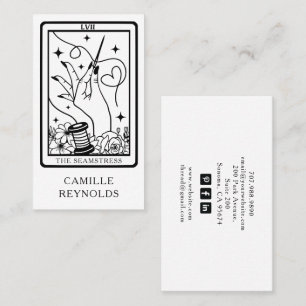 The Mystical Seamstress Tailor Tarot Business Card
