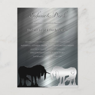 The Mystical Unicorn (metallic lines) Postcard