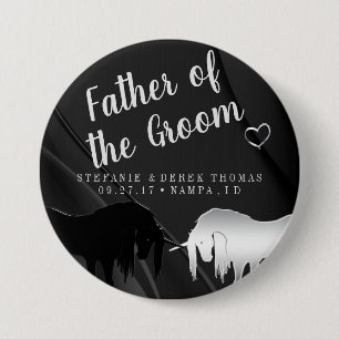 The Mystical Unicorn Wedding (Father of the Groom) 7.5 Cm Round Badge