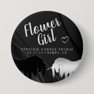 The Mystical Unicorn Wedding (Flower Girl) 7.5 Cm Round Badge