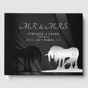 The Mystical Unicorns (black swirl) Guest Book