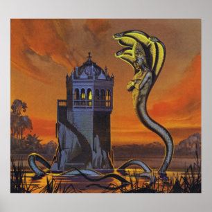 The Naga-King (colour litho) Poster