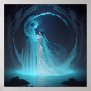 The Naiad AI Fantasy Digital Art Print Underworld