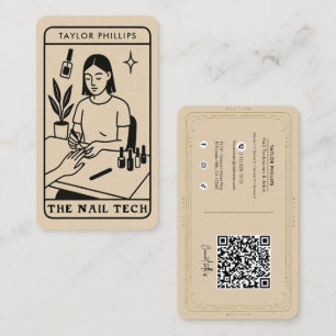The Nail Tech Mystical Tarot Social Media QR Business Card