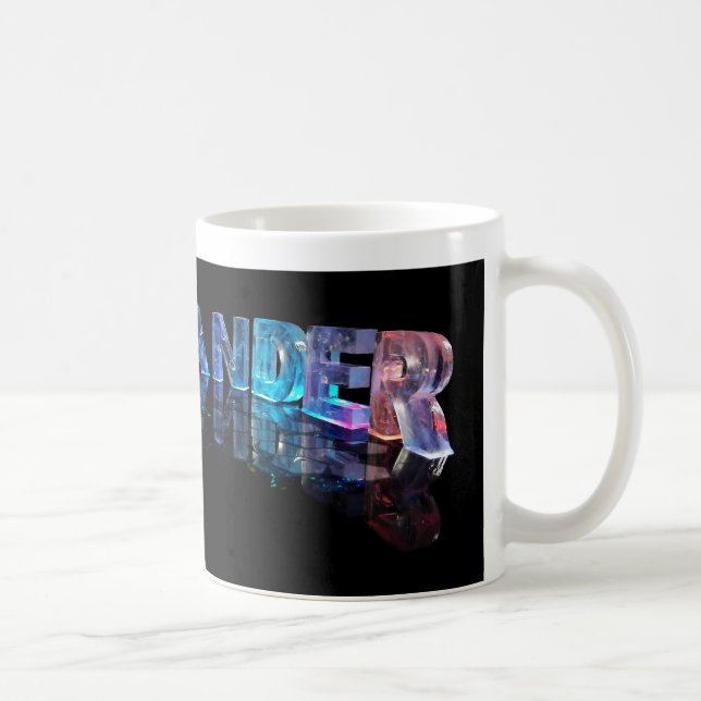 The Name Alexander in Lights Coffee Mug (Right)