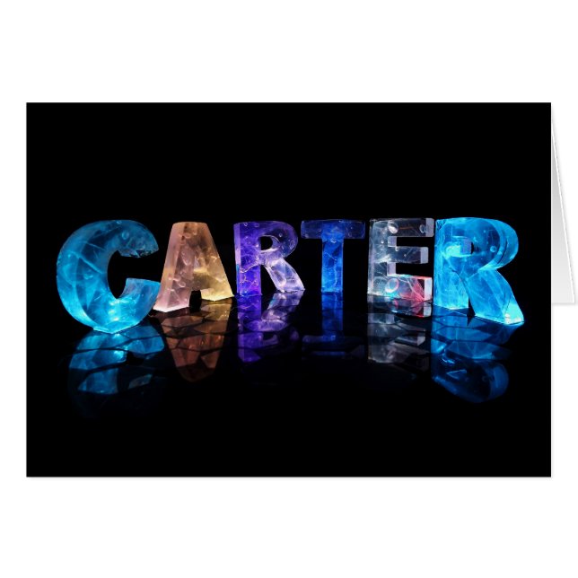 The Name Carter in 3D Lights (Front Horizontal)