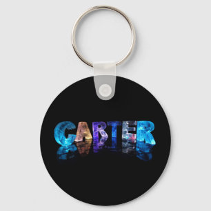 The Name Carter in 3D Lights Key Ring