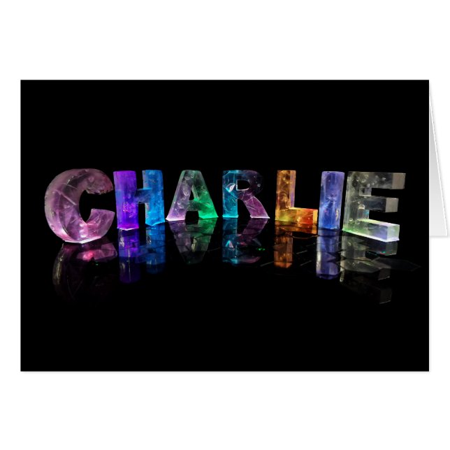 The Name Charlie in 3D Lights (Front Horizontal)