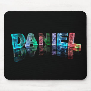 The Name Daniel in 3D Lights (Photograph) Mouse Mat