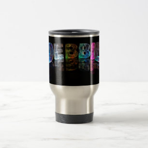 The Name Debbie in 3D Lights (Photograph) Travel Mug