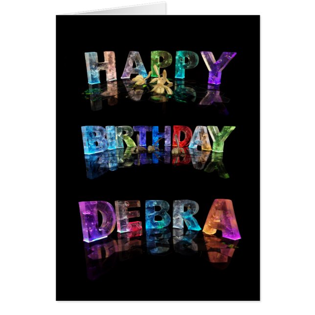 The Name Debra in 3D Lights (Photograph) (Front)