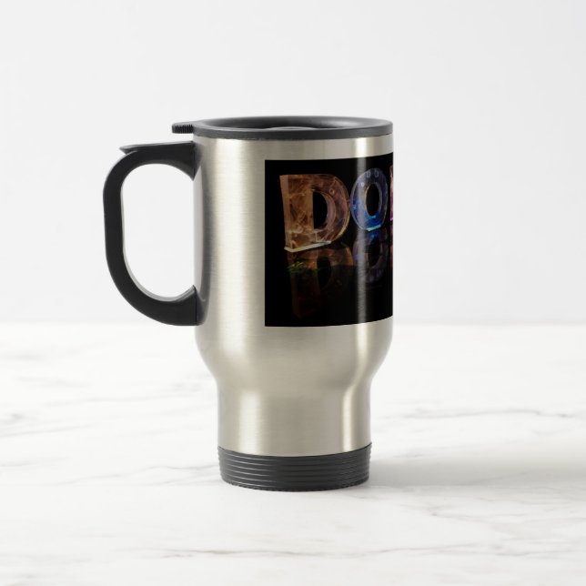 The Name Donna in 3D Lights (Photograph) Travel Mug (Left)
