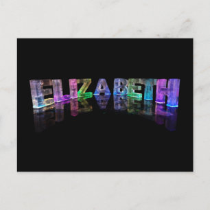 The Name Elizabeth in 3D Lights (Photograph) Postcard