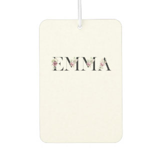 The name Emma. Female names. Car Air Freshener
