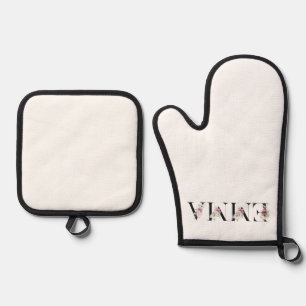 The name Emma. Female names. Oven Mitt & Pot Holder Set