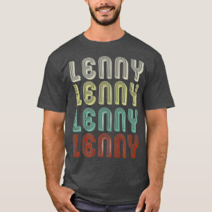 The Name Is Lenny In Retro Vintage Disco Funny T-Shirt