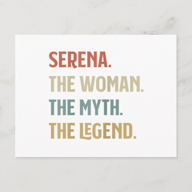 The Name Is Serena The Woman The Myth And The Lege Postcard (Front)